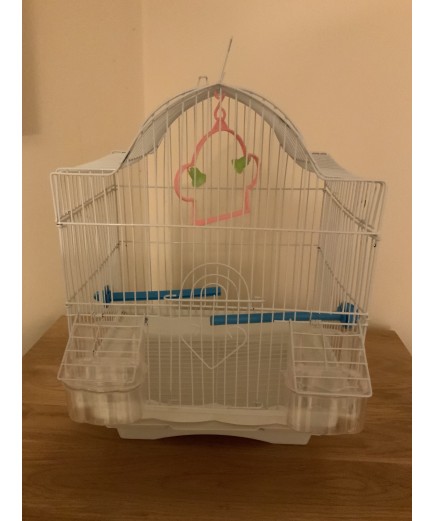 Parrot-Supplies Daytona Shaped Top Small Bird Cage - White